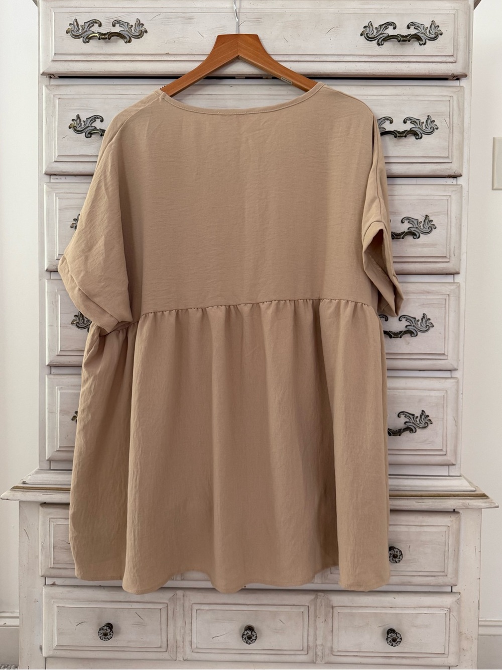 Beige Babydoll Top - Picture 3 of 5